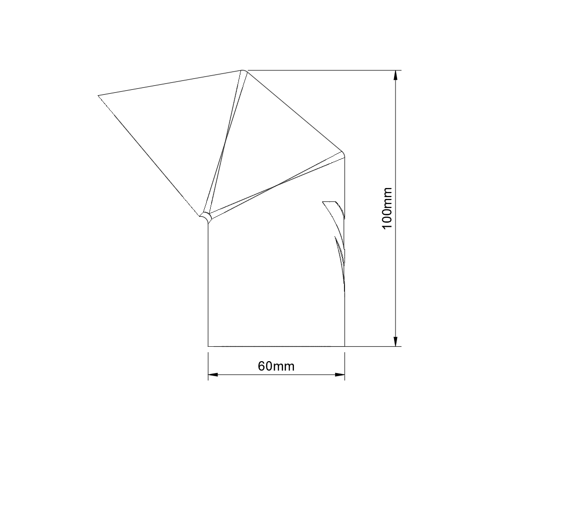 Snorkel extension set 100mm, for 60mm pipe