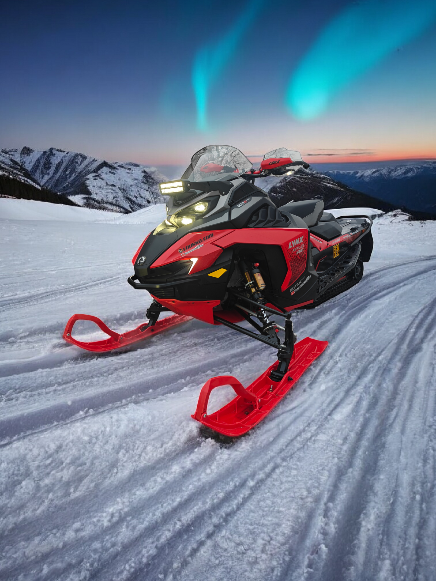 Hiisi lisävaloteline ja LED-lisävalo (Dual Mission 8000 80w)