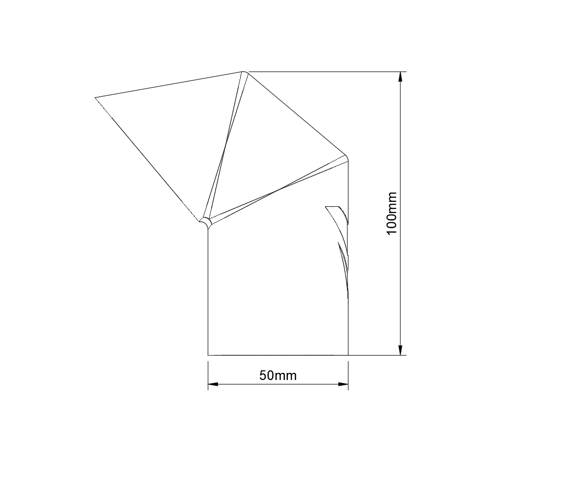 Snorkel extension set 100mm, for 50mm pipe