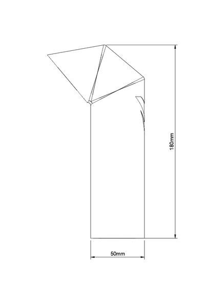 Snorkel extension set 180mm, for 50mm pipe
