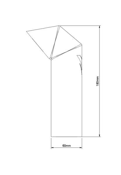Snorkel extension set 180mm, for 60mm pipe