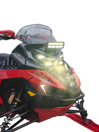 Hiisi lisävaloteline ja LED-lisävalo (Dual Mission 8000 80w)